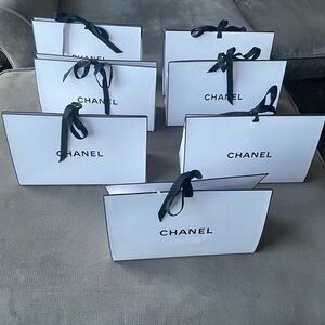 Chanel White Bag with Black Accents
